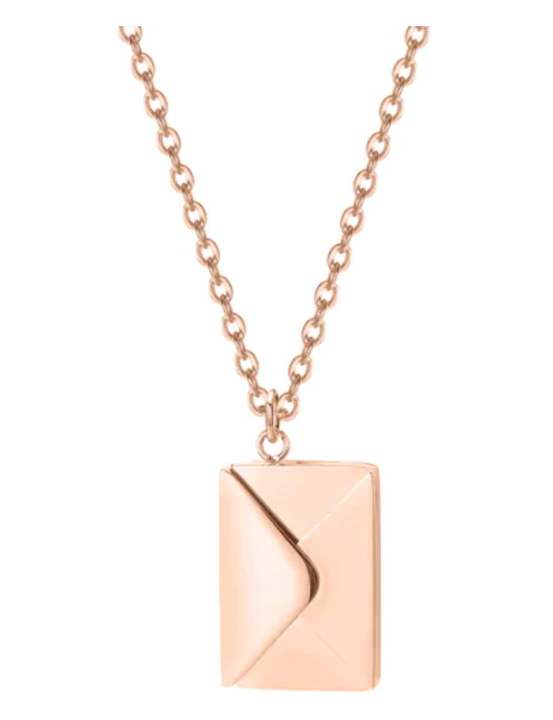 Envelope Pendant Necklace – “Love You” Message Gift for Her
