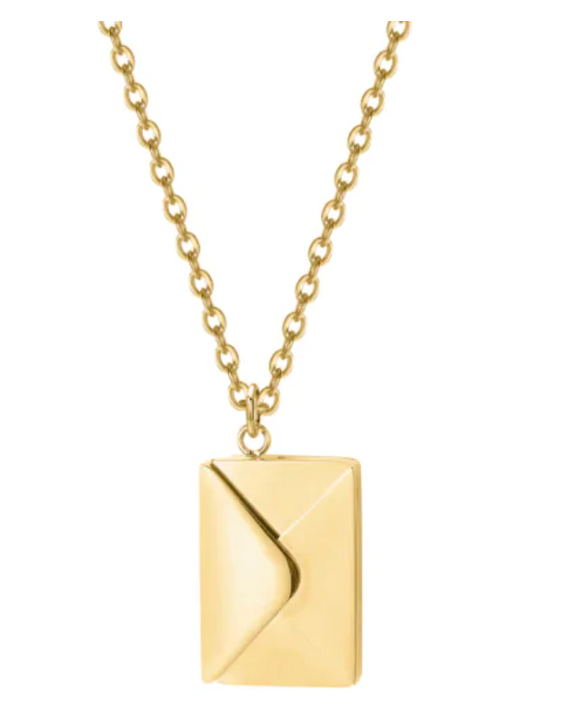 Envelope Pendant Necklace – “Love You” Message Gift for Her