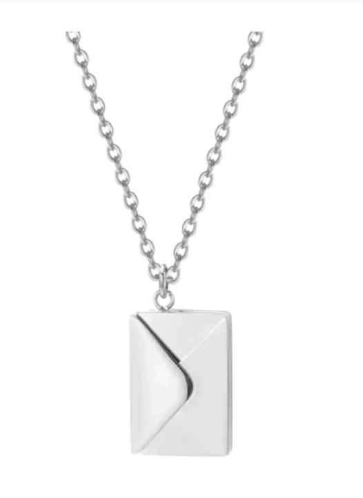 Envelope Pendant Necklace – “Love You” Message Gift for Her