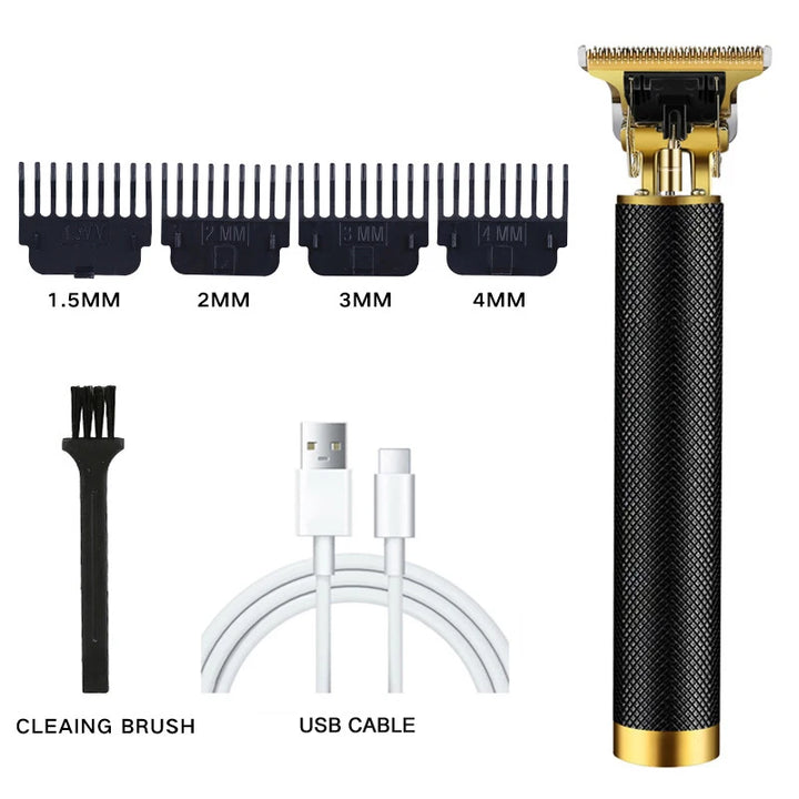 T9 Vintage Electric Hair Trimmer for Men – Rechargeable & Stylish