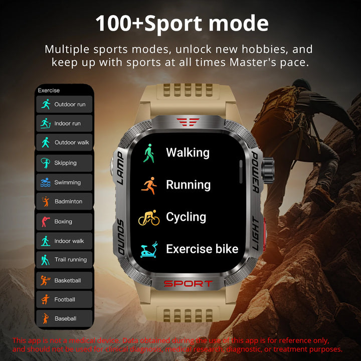 2024 Outdoor Smartwatch with Fitness Tracker & Bluetooth Calls