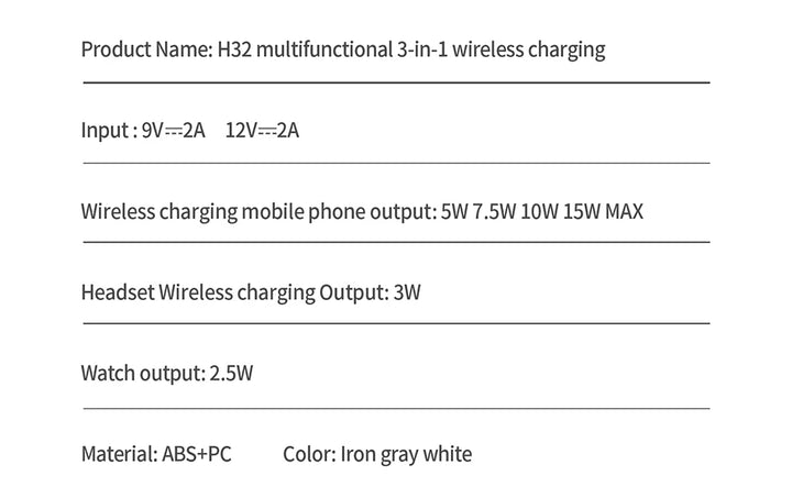 3-in-1 Magnetic Wireless Charger for Apple Devices - 15W Fast Charge
