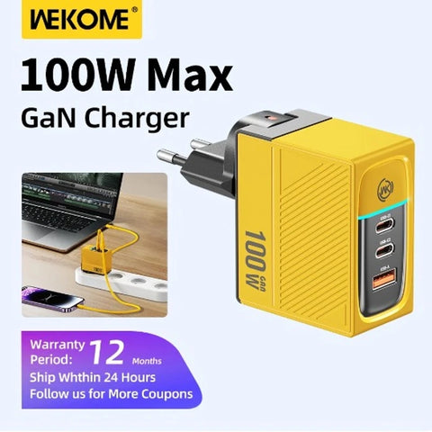 WEKOME GaN 100W High-Speed Charger - Type C Fast Charging
