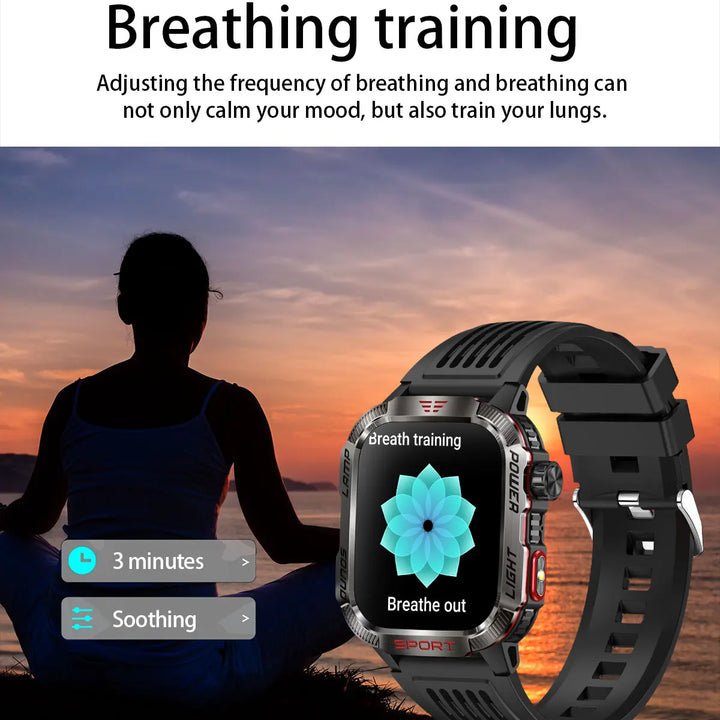 2024 Outdoor Smartwatch with Fitness Tracker & Bluetooth Calls