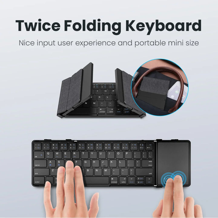 3-Folding Wireless Keyboard with Touchpad