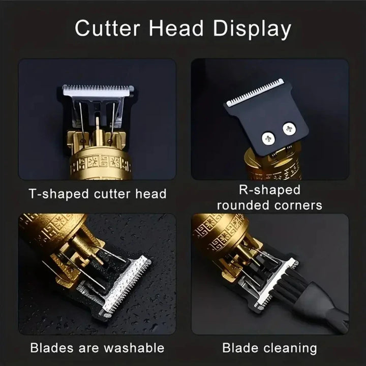T9 Vintage Electric Hair Trimmer for Men – Rechargeable & Stylish