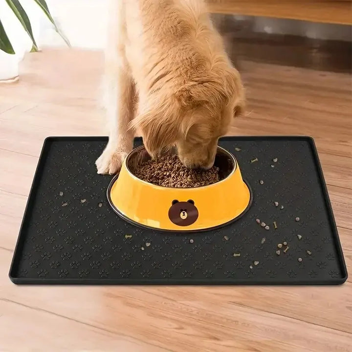 Waterproof Pet Food Mat – Non-Slip Silicone Bowl Pad for Dogs & Cats