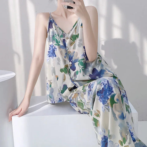 Elegant Print Midi Dress – Slim Fit Sundress for Casual Autumn Looks