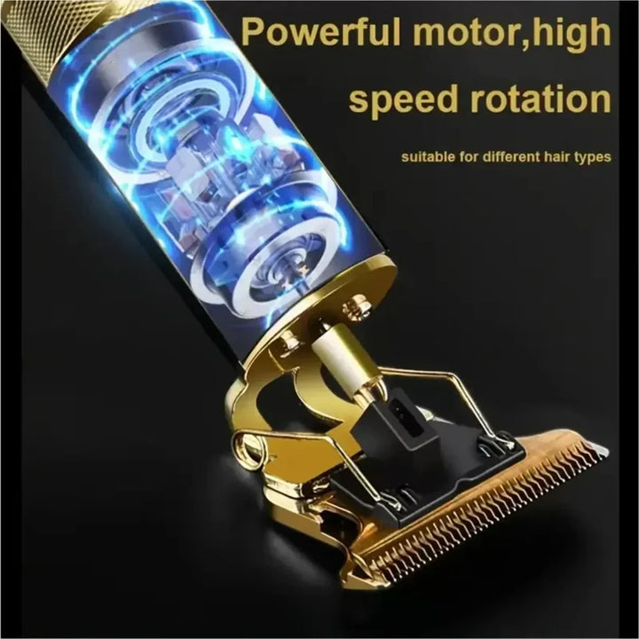 T9 Vintage Electric Hair Trimmer for Men – Rechargeable & Stylish