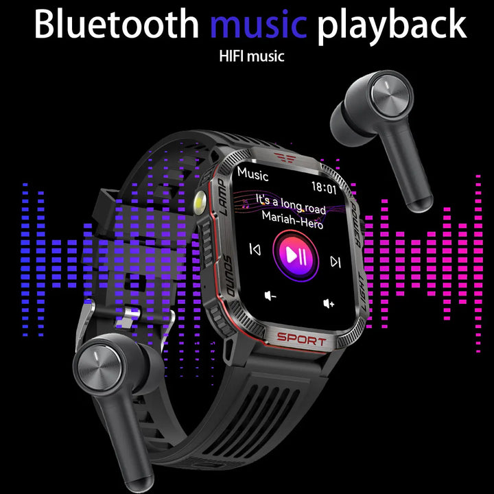 2024 Outdoor Smartwatch with Fitness Tracker & Bluetooth Calls