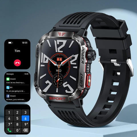 2024 Outdoor Smartwatch with Fitness Tracker & Bluetooth Calls
