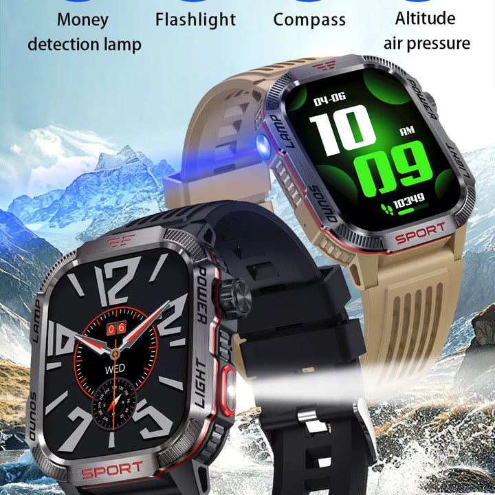 2024 Outdoor Smartwatch with Fitness Tracker & Bluetooth Calls