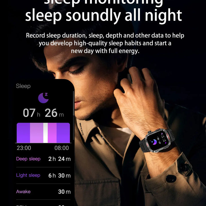 2024 Outdoor Smartwatch with Fitness Tracker & Bluetooth Calls
