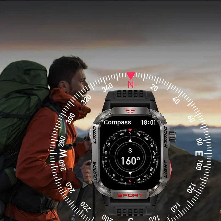 2024 Outdoor Smartwatch with Fitness Tracker & Bluetooth Calls