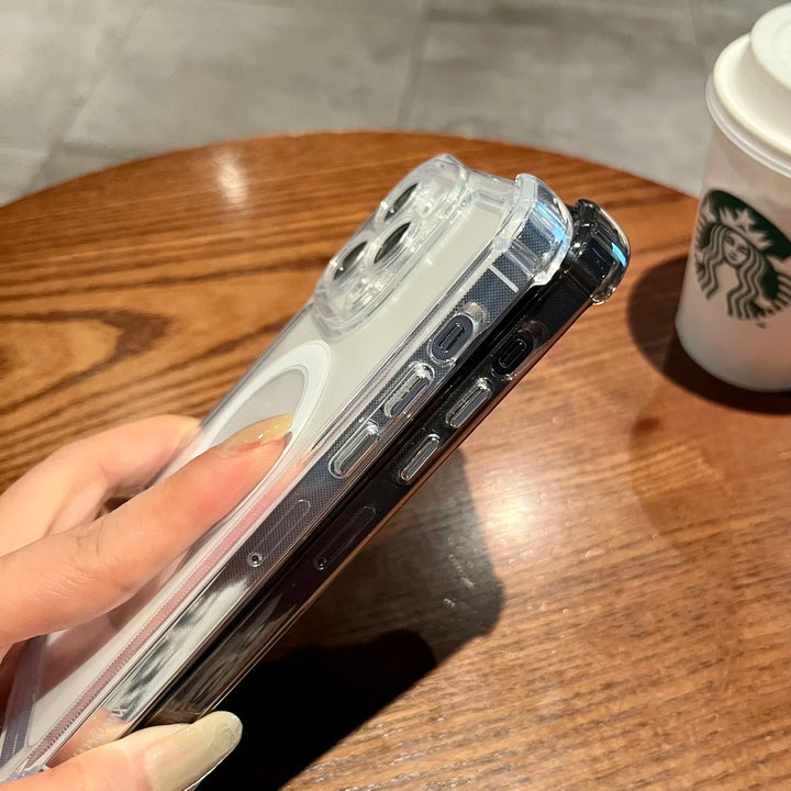 Transparent Magnetic iPhone Case – Magsafe Compatible & Drop Protection