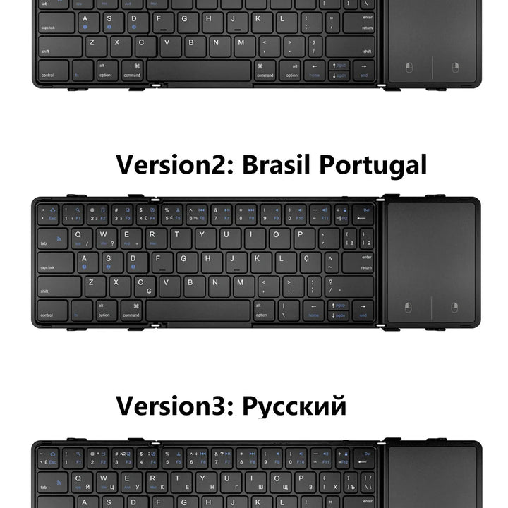 3-Folding Wireless Keyboard with Touchpad