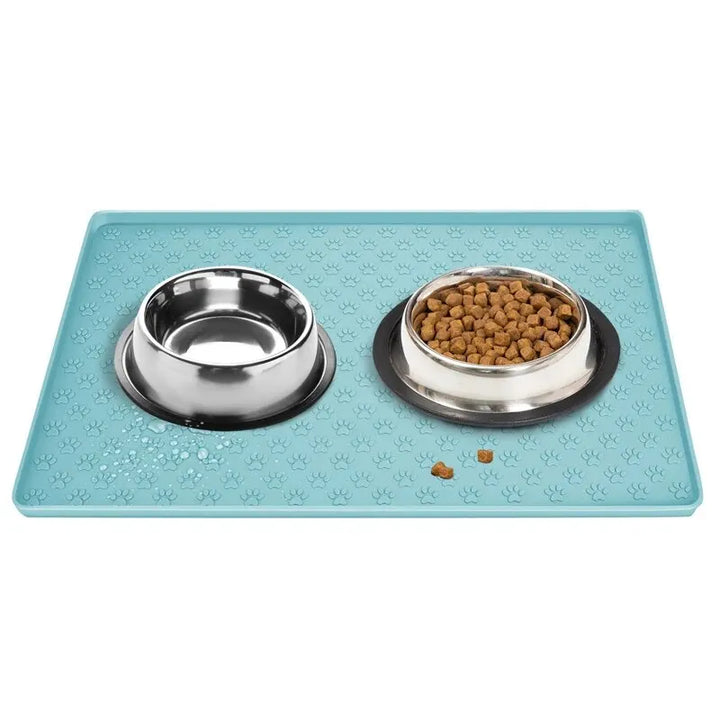 Waterproof Pet Food Mat – Non-Slip Silicone Bowl Pad for Dogs & Cats