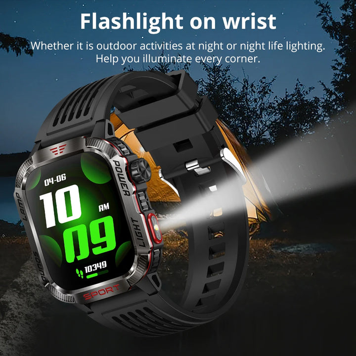 2024 Outdoor Smartwatch with Fitness Tracker & Bluetooth Calls