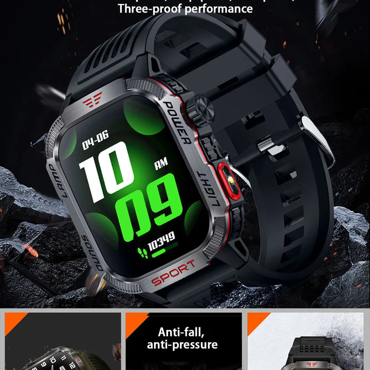 2024 Outdoor Smartwatch with Fitness Tracker & Bluetooth Calls