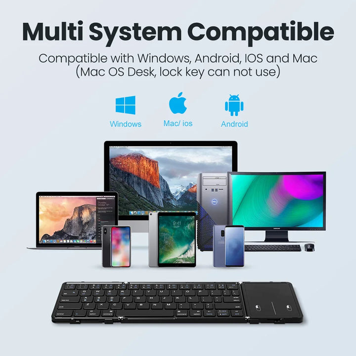 3-Folding Wireless Keyboard with Touchpad