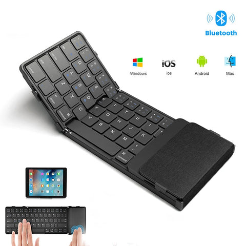 3-Folding Wireless Keyboard with Touchpad