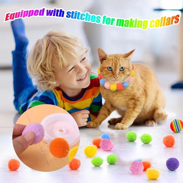 Interactive Cat Toy - Plush Ball Launcher for Indoor Play