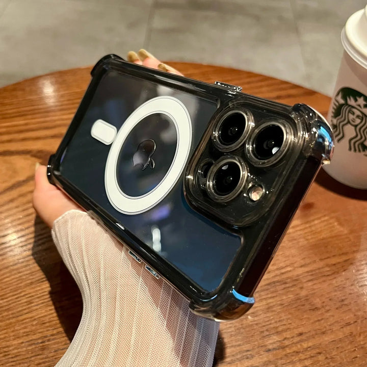 Transparent Magnetic iPhone Case – Magsafe Compatible & Drop Protection