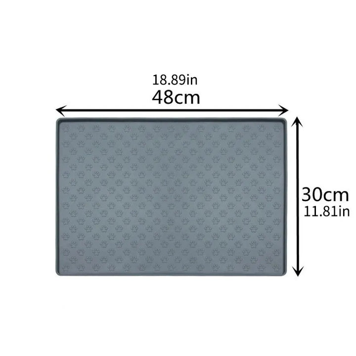 Waterproof Pet Food Mat – Non-Slip Silicone Bowl Pad for Dogs & Cats