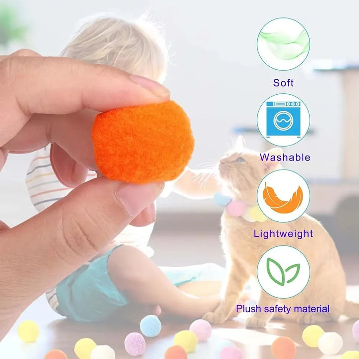 Interactive Cat Toy - Plush Ball Launcher for Indoor Play