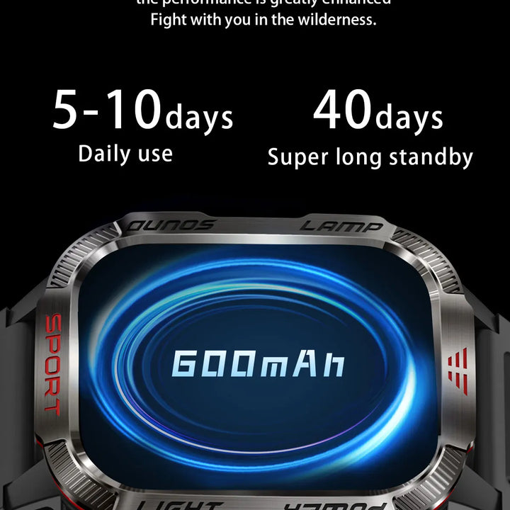 2024 Outdoor Smartwatch with Fitness Tracker & Bluetooth Calls