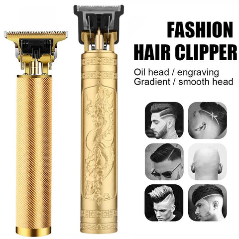 T9 Vintage Electric Hair Trimmer for Men – Rechargeable & Stylish