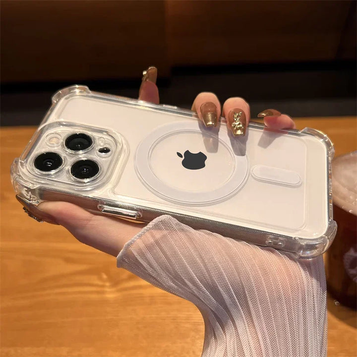 Transparent Magnetic iPhone Case – Magsafe Compatible & Drop Protection