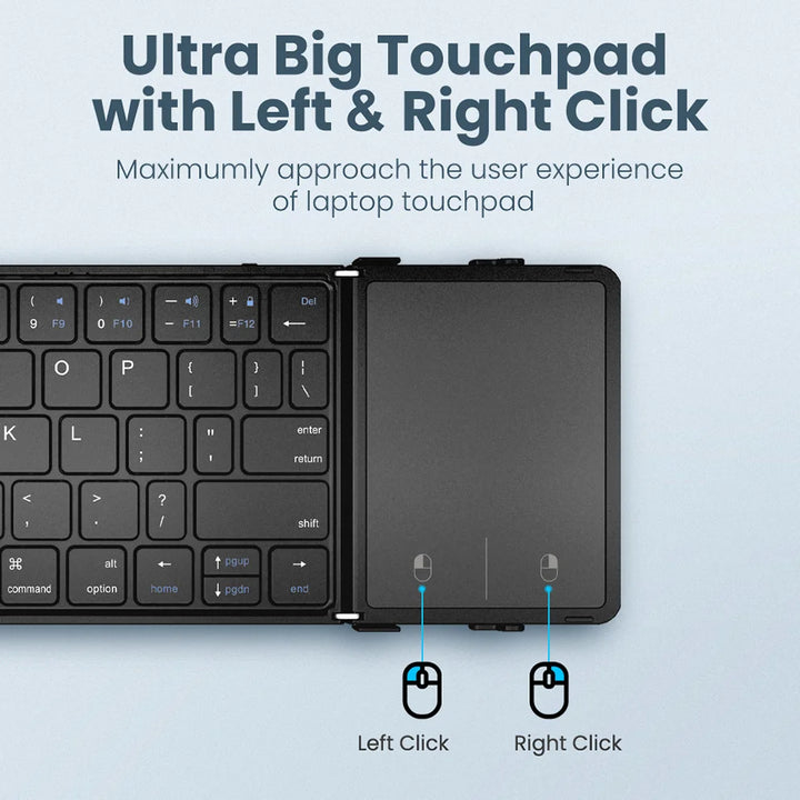 3-Folding Wireless Keyboard with Touchpad