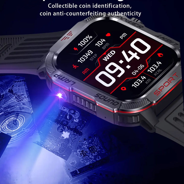 2024 Outdoor Smartwatch with Fitness Tracker & Bluetooth Calls