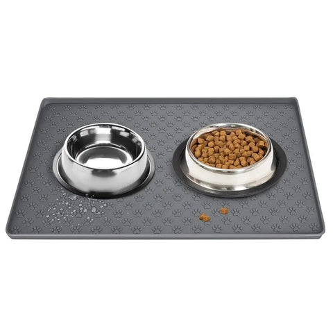 Waterproof Pet Food Mat – Non-Slip Silicone Bowl Pad for Dogs & Cats
