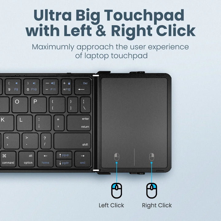 3-Folding Wireless Keyboard with Touchpad